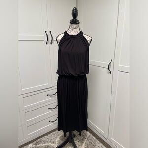 Ann Taylor Loft Black Sleeveless Midisress